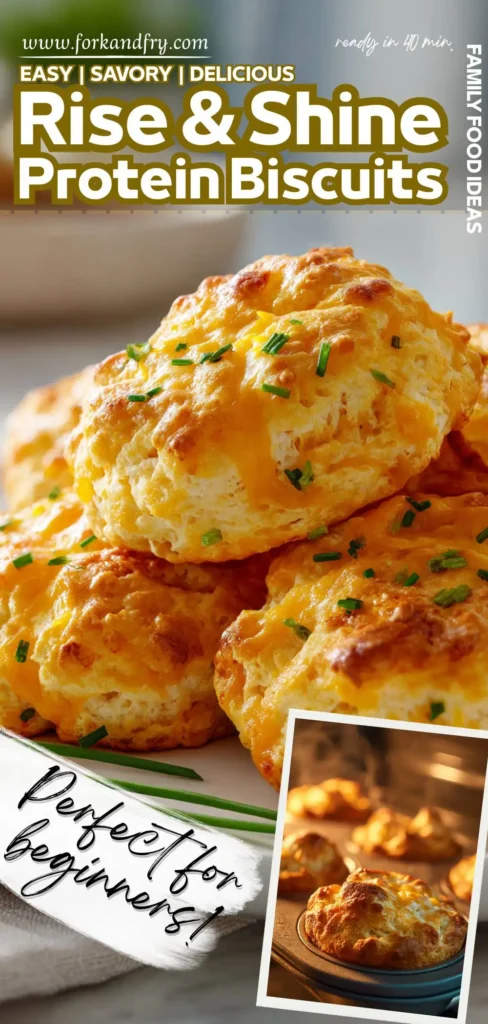 Close-up of warm protein biscuits fresh from the oven with gooey cheese on top
