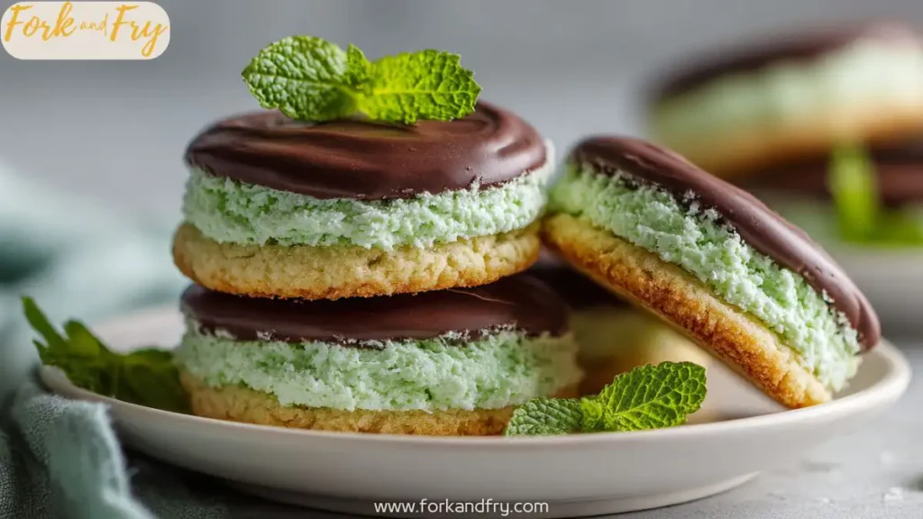 Easy Grasshopper Cookies with Cake Mix