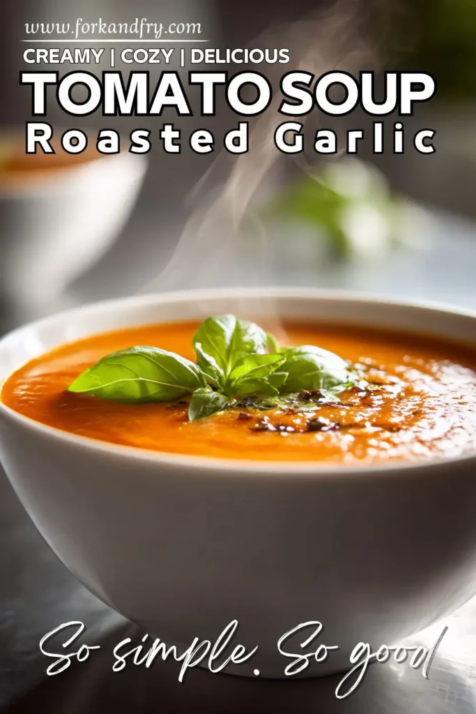 Homemade Garlic Tomato Soup for Fall