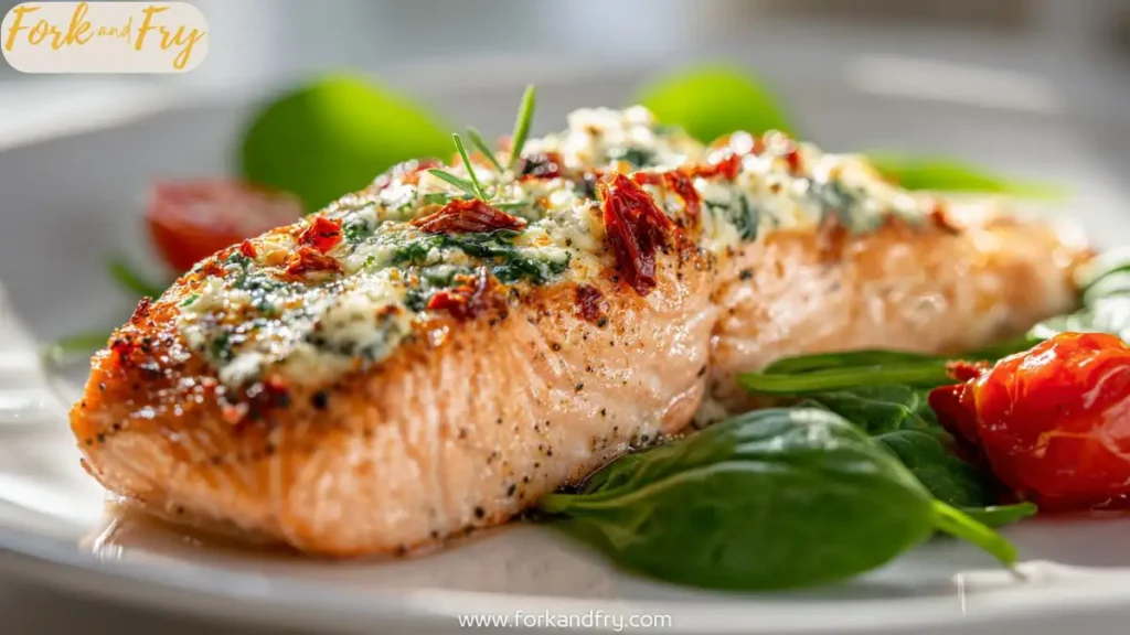 Mediterranean Feta Baked Salmon Recipe