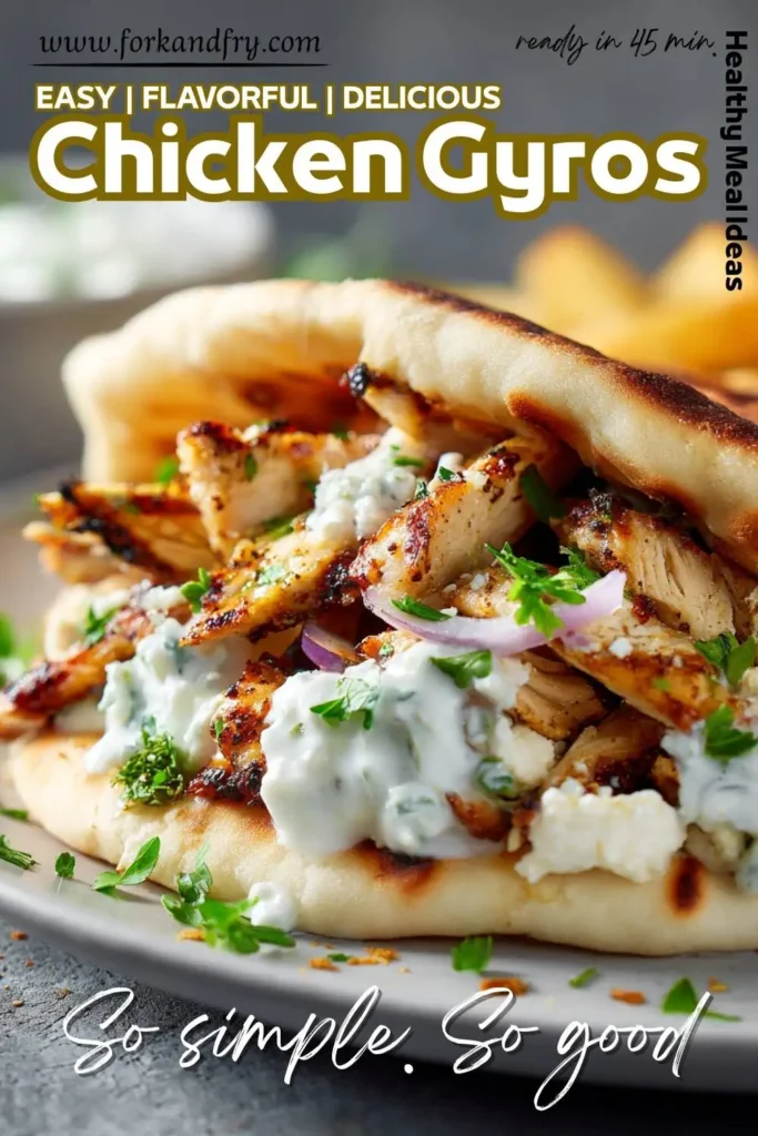 Close-up of Greek-style chicken wrap with creamy feta tzatziki and fresh vegetables.