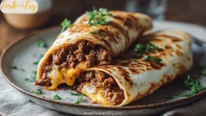 Melty Cheesy Beef Wraps