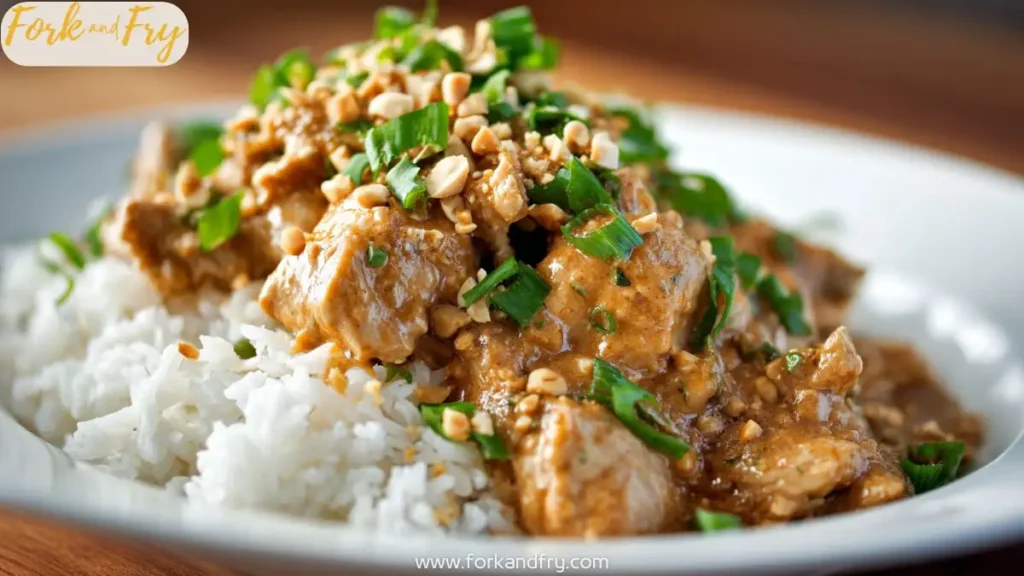 Easy Thai Peanut Chicken Crockpot