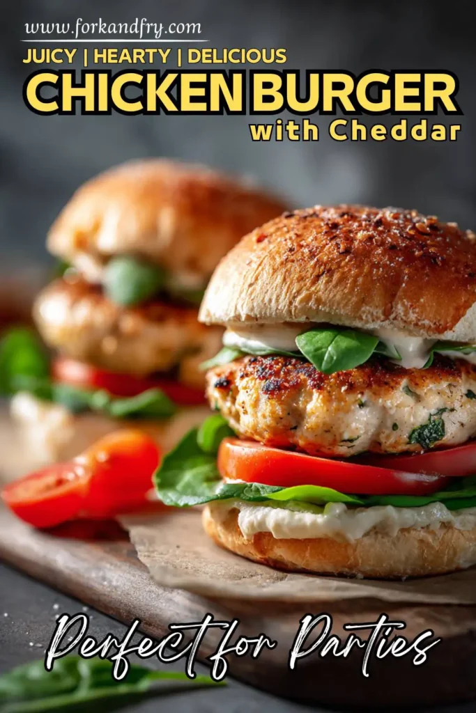 Spinach Chicken Burgers – Healthy & Juicy