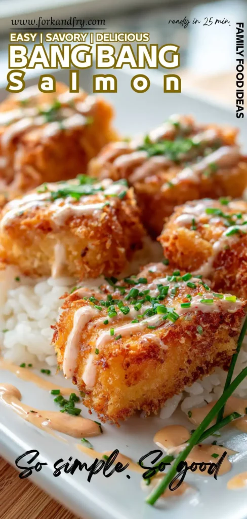 Air fryer salmon bites with sweet chili bang bang glaze