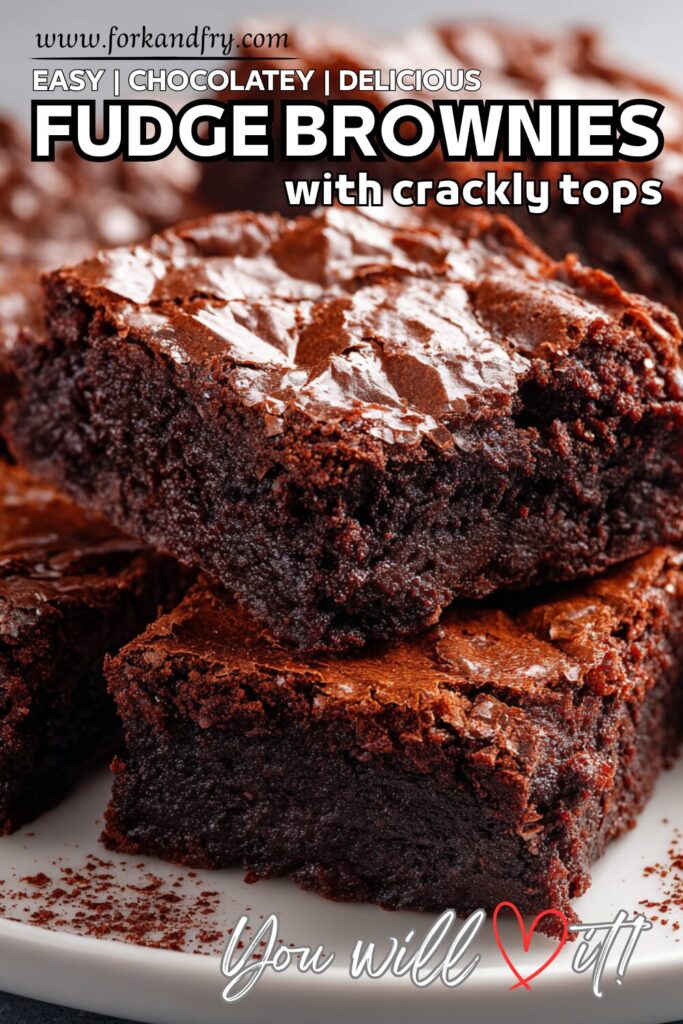 Crackly Top Fudge Brownies – One Bowl Magic
