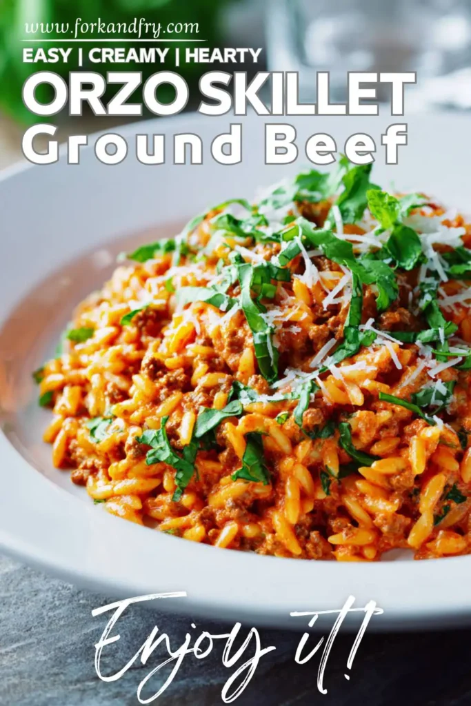 Tomato Cream Orzo with Ground Beef Tomato Cream Orzo with Ground Beef