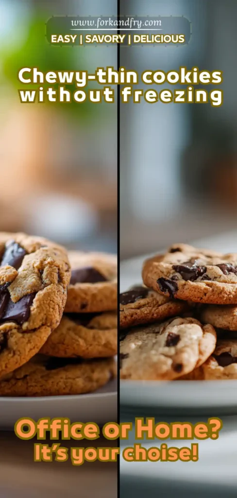 Best Brown Butter Chocolate Chunk Cookies Close up of chocolate chips and chunks in golden brown cookie with chewy texture