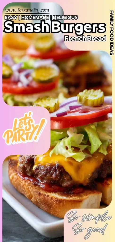 Cheesy Garlic Burgers on French Bread Fall burger with cheddar and jack cheese
