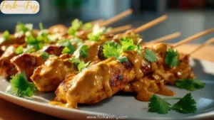 Juicy Chicken Satay Skewers with Creamy Peanut Sauce