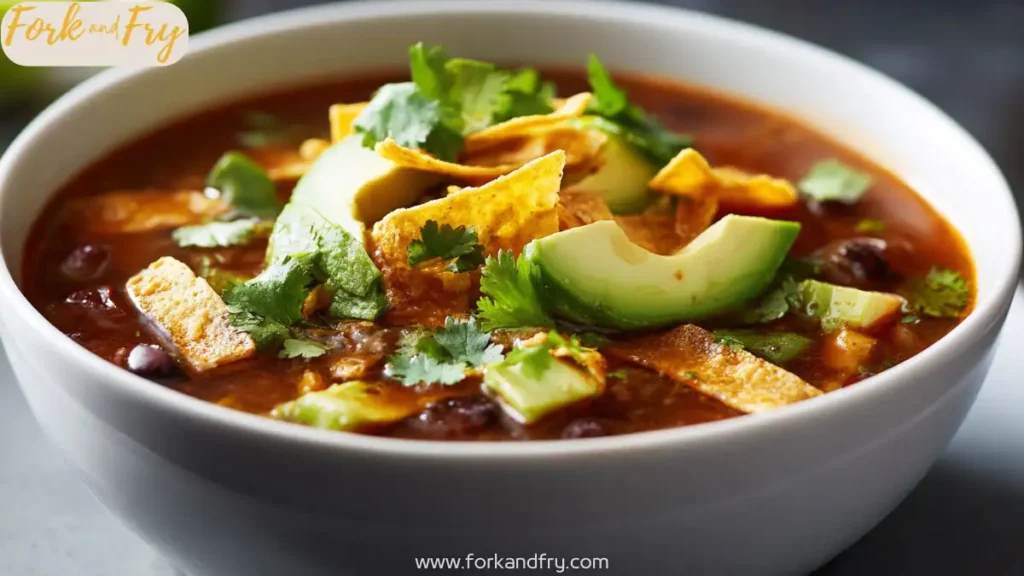 Easy Crockpot Vegetarian Tortilla Soup