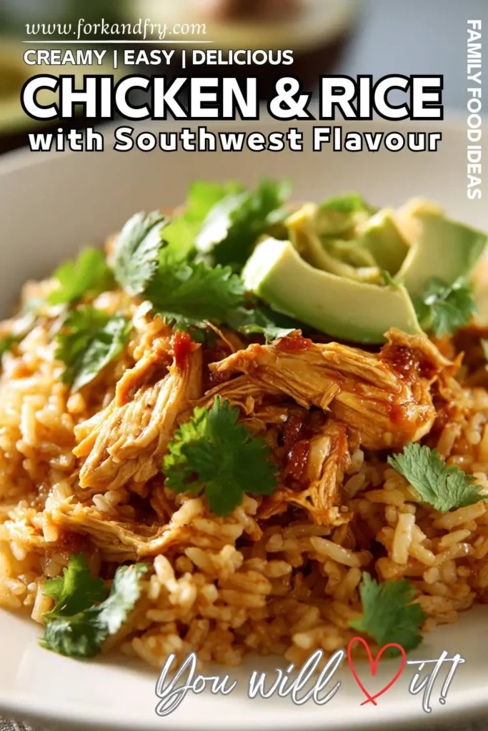 Dump u0026amp; Go Chicken and Rice Shredded crock pot chicken over seasoned rice with cheese