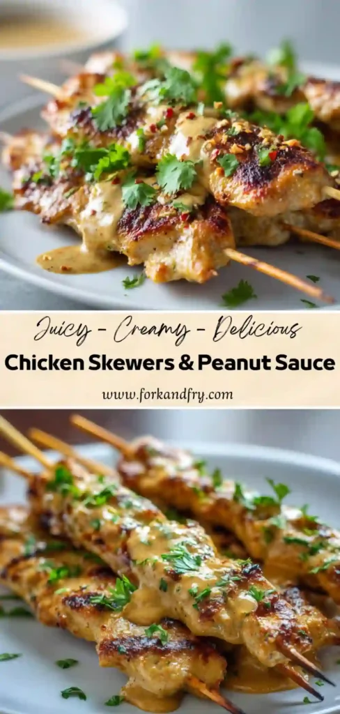 Grilled chicken on skewers with flavorful dipping sauce