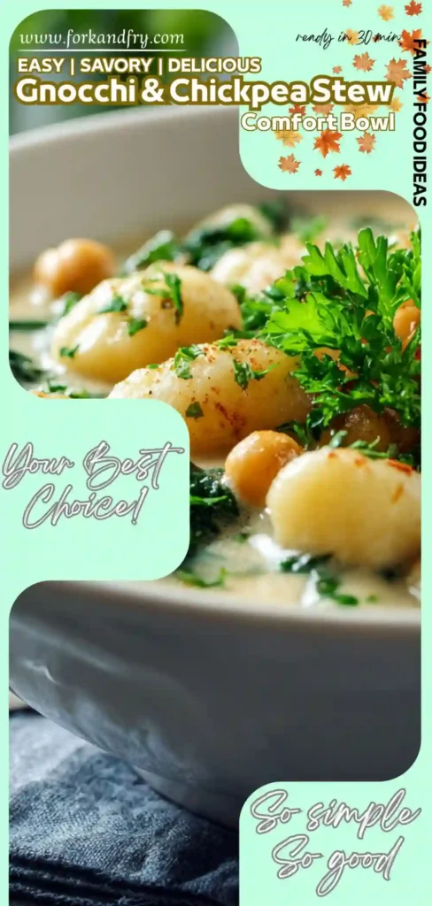 Fall Comfort Soup with Gnocchi Hearty vegan soup with gnocchi and vegetables in rich broth