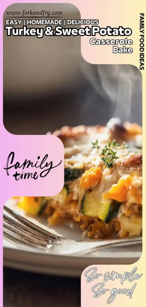 Fall Turkey Casserole with Sweet Potatoes Easy turkey casserole baked with sweet potatoes