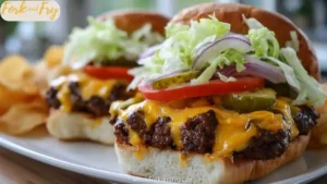 Double Garlic Smash Burgers on Toasted French Bread