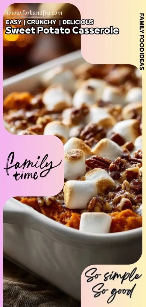 Holiday Sweet Potato Bake Holiday side dish with sweet potato and crunchy topping