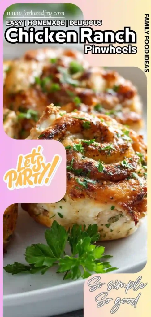 Party-Perfect Chicken Pinwheels Recipe Chicken ranch pinwheels arranged on a platter