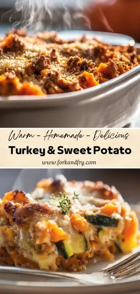 Simple Ground Turkey Dinner with Veggies Baked casserole with ground turkey and veggies