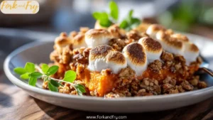 Smoky Maple Sweet Potato Casserole with Toasted Marshmallow‑Streusel
