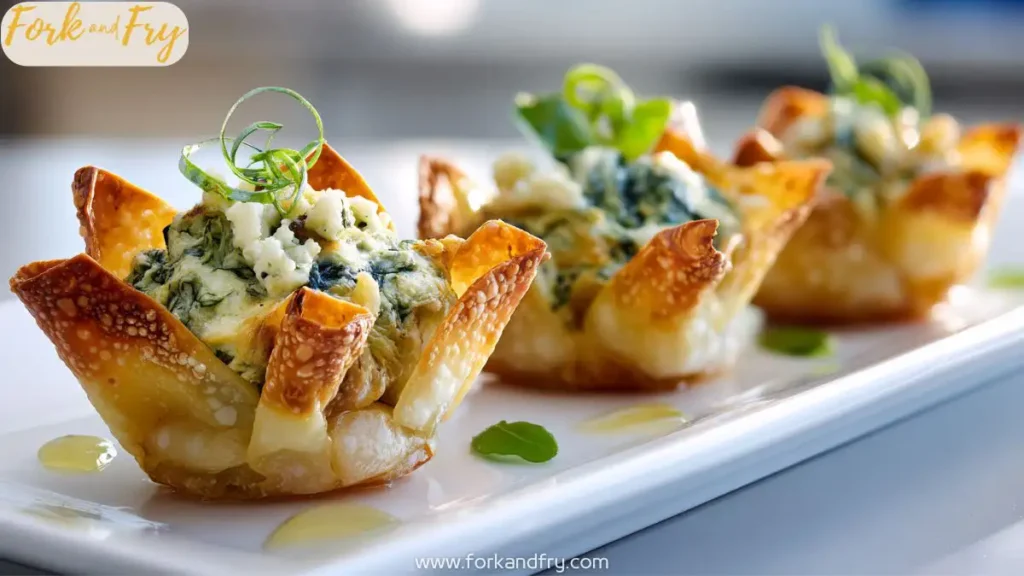 Spinach Artichoke Wonton Cups – Easy Party Bites
