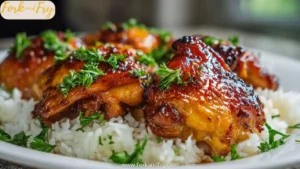Sticky Honey Garlic Chicken Thighs