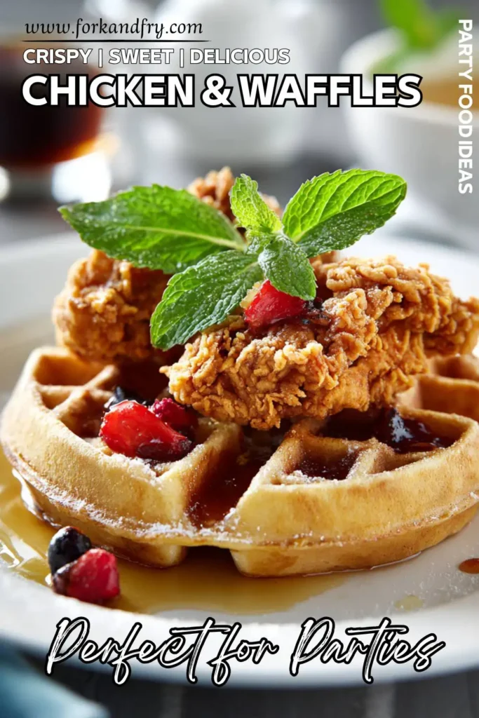 Sweet + Savory Chicken and Waffle Appetizer Sweet + Savory Chicken and Waffle Appetizer