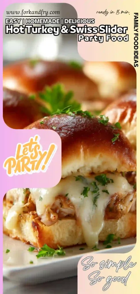 Swiss Cheese Sliders with Turkey Mini turkey and cheese sandwiches for entertaining