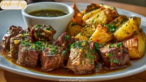 High Protein Slow Cooker Garlic Butter Beef Bites