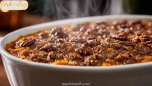 Sweet Potato Casserole with Pecan Topping