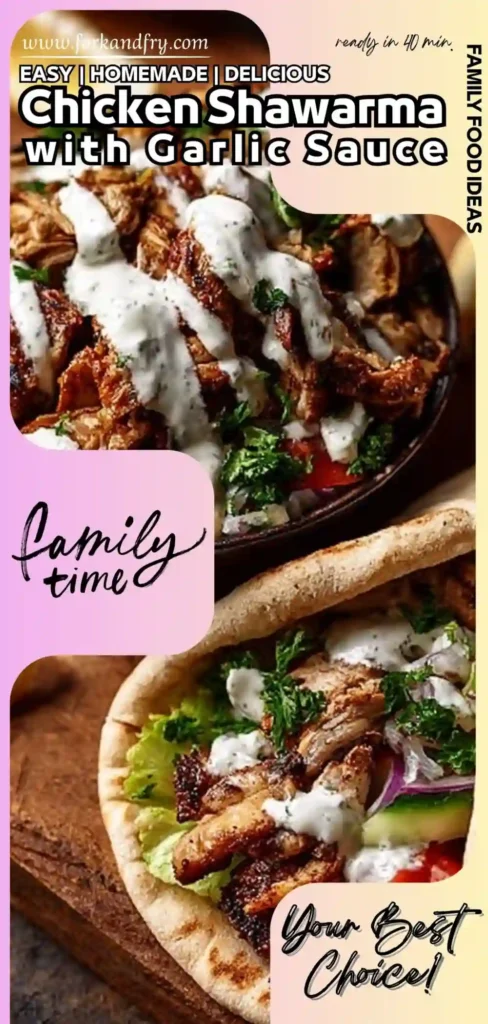 Chicken Shawarma Garlic Sauce Wrap for Family Meals chicken shawarma wrap with garlic sauce lettuce parsley and grilled flatbread