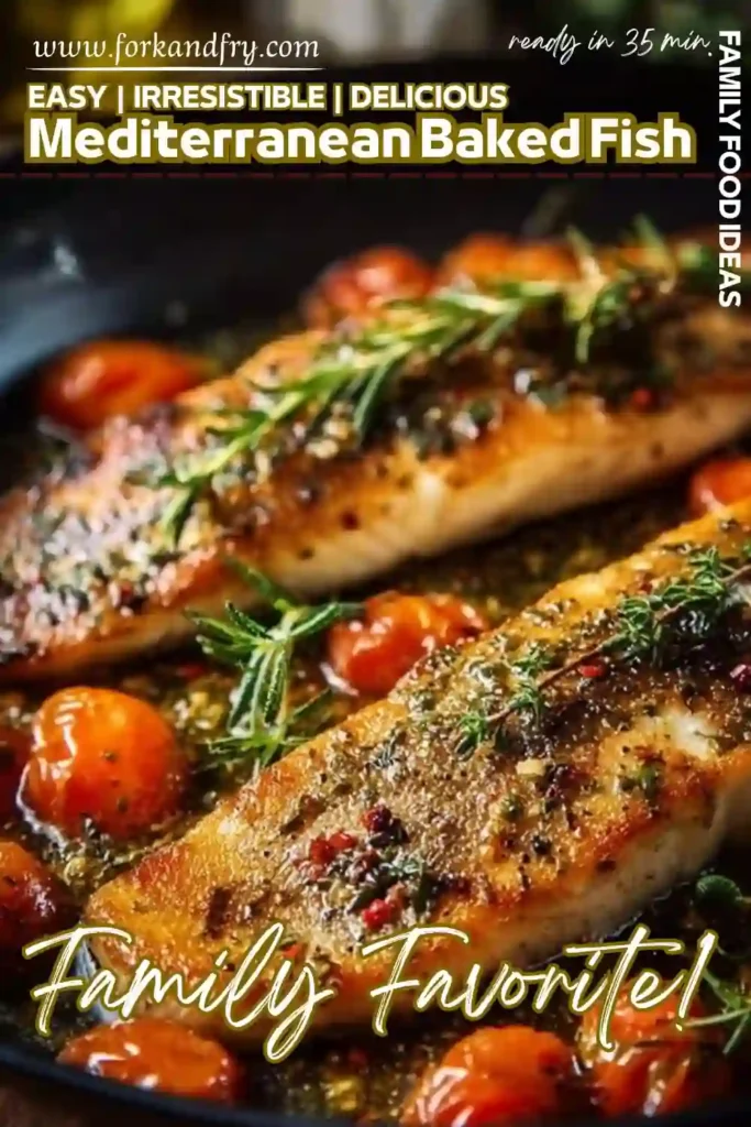 Mediterranean Baked Fish with Cherry Tomatoes and Herbs mediterranean baked white fish with cherry tomatoes herbs and olive oil