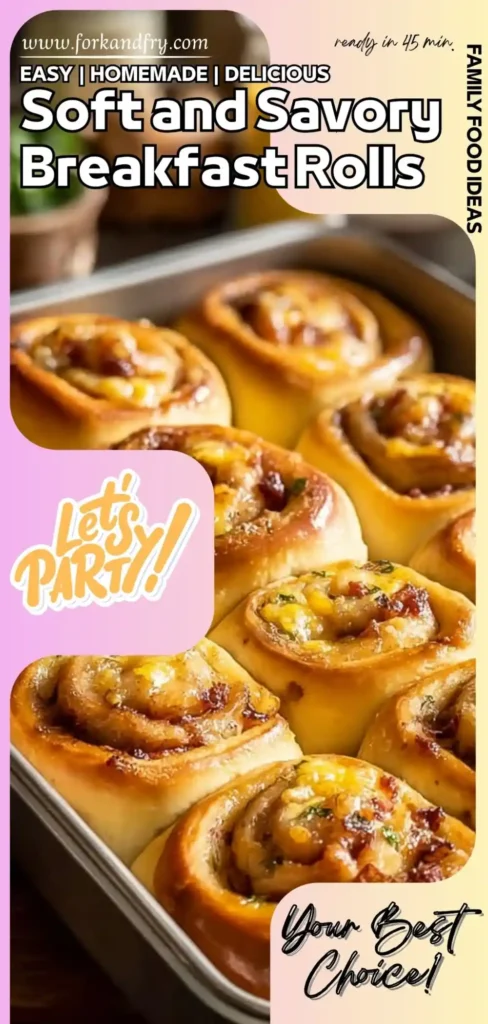 soft and golden breakfast rolls with cheese and herbs in a baking pan
