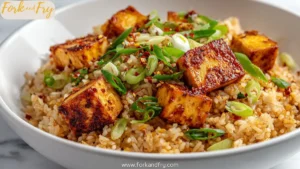 Spicy Garlic Tofu Fried Rice