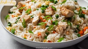 Chicken and Vegetable Fried Rice (Light Sauce Version)