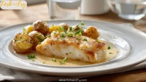 COD with Potatoes in Rosemary Cream Sauce