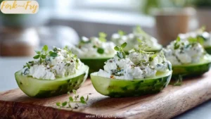 Savory Cottage Cheese Cucumber Snack Boats