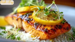 Lemon Butter Cod with Rice