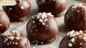 Chocolate Peanut Butter Truffles with Sea Salt