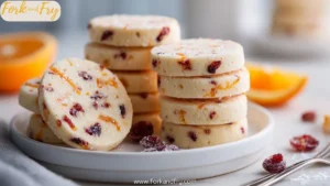 Cranberry Orange Shortbread Cookies