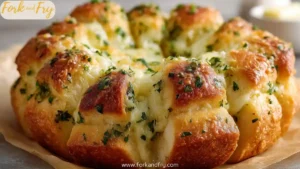 Tree-Shaped Pull Apart Garlic Bread with Mozzarella