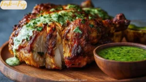 Peruvian Style Roast Chicken with Aji Verde Sauce