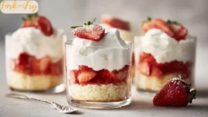 Strawberry Shortcake Dessert Cups with Whipped Cream