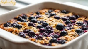 Blueberry Baked Oatmeal Squares