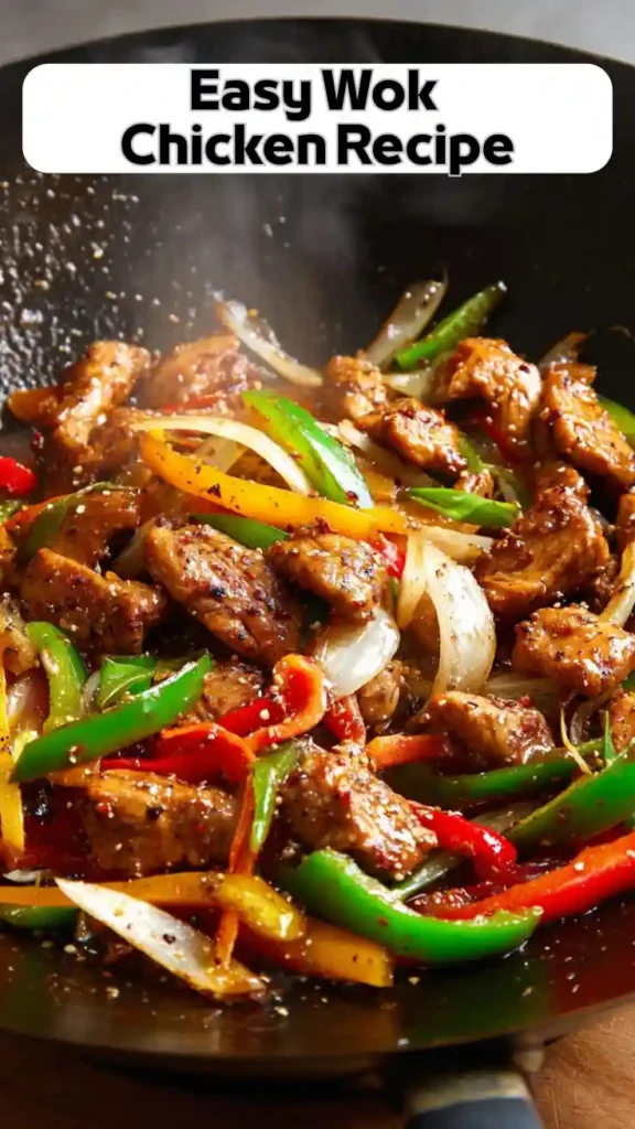 Easy Wok Black Pepper Chicken – Quick Stir Fry Recipe Easy wok black pepper chicken stir fry with bell peppers and onions