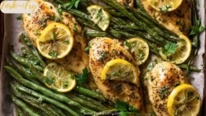 One Pan Lemon Garlic Chicken and Green Beans