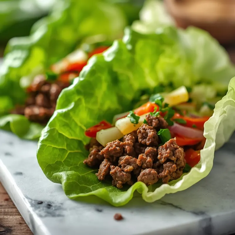 Healthy Beef Lettuce Wrap Dinner Healthy Beef Lettuce Wrap Dinner