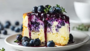 Blueberry Cheesecake Cake Spring Dessert