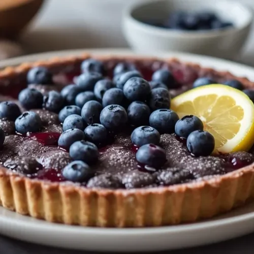 blueberry lemon tart spring dessert recipe