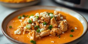 Crockpot Buffalo Chicken Dip with Cream Cheese and Hot Sauce